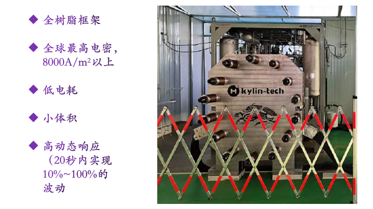 全樹脂框架高電密堿性電解槽